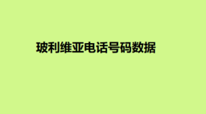 玻利维亚电话号码数据