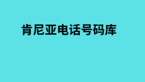 肯尼亚电话号码库